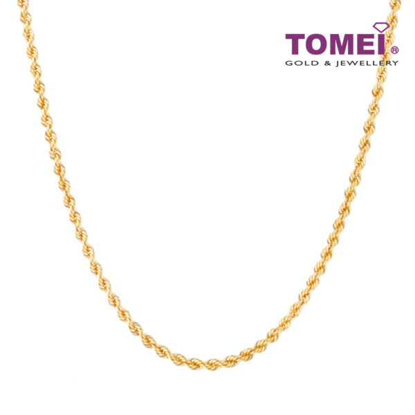 TOMEI Twisted Necklace 60cm, Yellow Gold 916