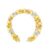 TOMEL Lusso Italia 5 Tiers Tri-Tone Beads Ring, Yellow Gold 916