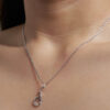 TOMEI Saxophones Diamond Pendant Set, White Gold 375