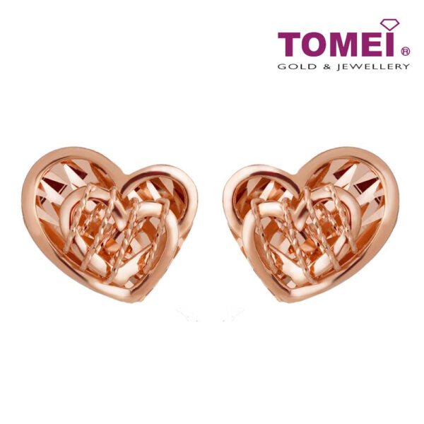 TOMEI Rouge Collection, Fall in Love Earrings, Rose Gold 750 (WQ4-DS)