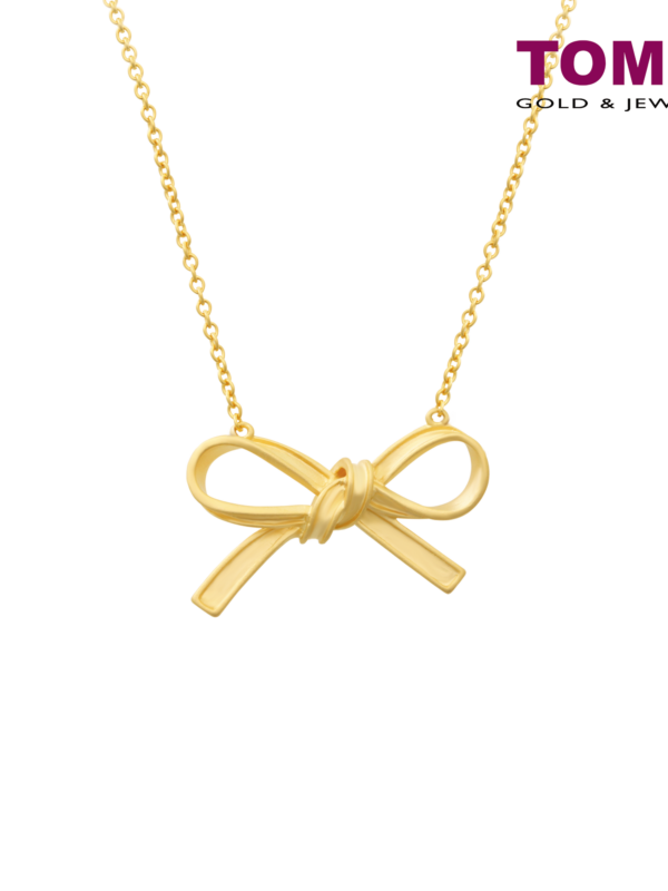 TOMEI Ribbon Bliss Necklace, Yellow Gold 916