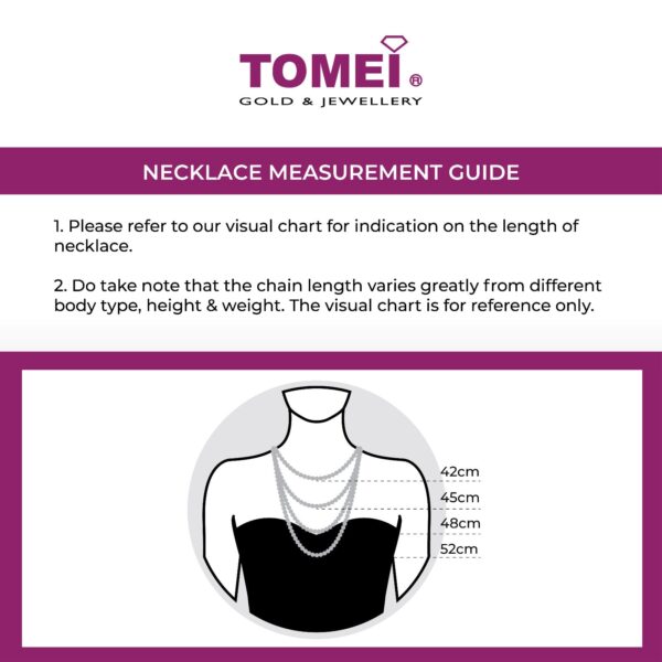 TOMEI Rouge Collection White Tail Necklace, Rose Gold 750