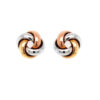 Tri-Tone Love Knot Earrings | Tomei White Gold 585 (14K) (X3NHOE208583-TC-II)