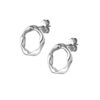 TOMEI Shining Wave Earrings, White Gold 585 (X3TE12860-W)