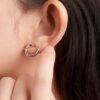TOMEI Shining Wave Earrings, White Gold 585 (X3TE12860-W)