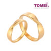 TOMEI Romantic Kiss Couple Rings, Yellow Gold 916 (XD-YG0354R/0355R-1C)