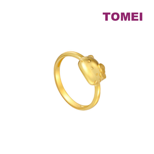 TOMEI X SANRIO Winter Wonders Hello Kitty Ring, Yellow Gold 916
