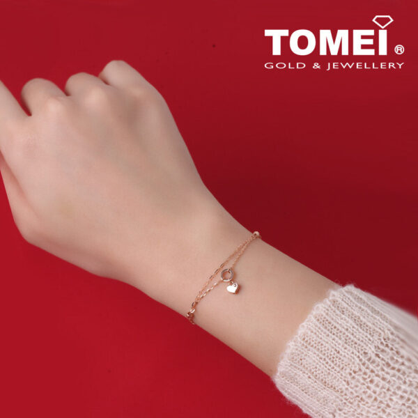 TOMEI Sweet Heart Bracelet I Rose Gold 750 (18K) (WM2-DS)