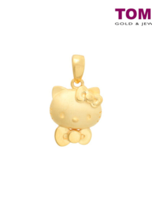 TOMEI x Hello Kitty with Lovely Bow Pendant, Yellow Gold 916
