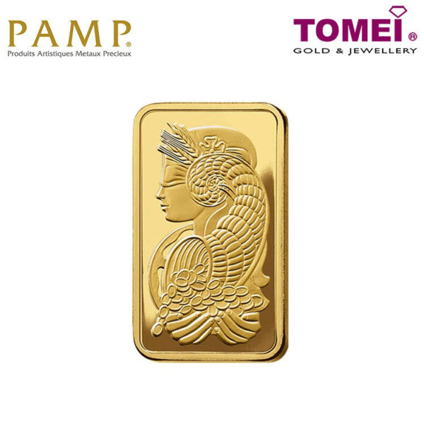 TOMEI x PAMP Suisse Lady Fortuna Gold Bar | 50 Grams | Fine Gold 9999