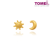TOMEI Sun & Moon Earrings, Yellow Gold 916 (EE2841-1C)