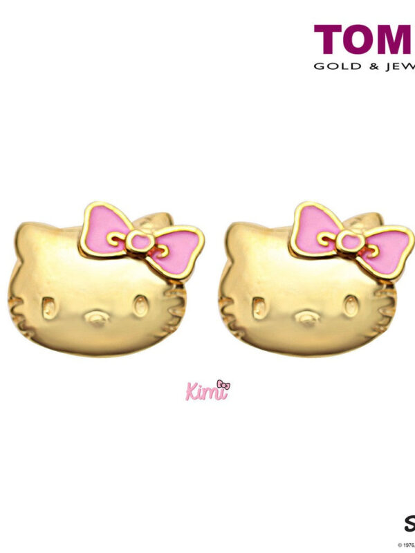 TOMEI x Hello Kitty Kimi Collection Earrings, Yellow Gold 916 (HK-YG1105E-EC)