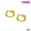 TOMEI x Hello Kitty Gold Kitty Face Earrings, Yellow Gold 916 (HK-YG1125E-1C-2.07G)