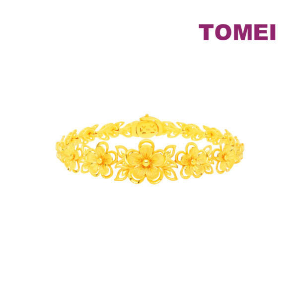 TOMEI X PRIMA GOLD Himalaya Collection Flower Bracelet, Yellow Gold 999