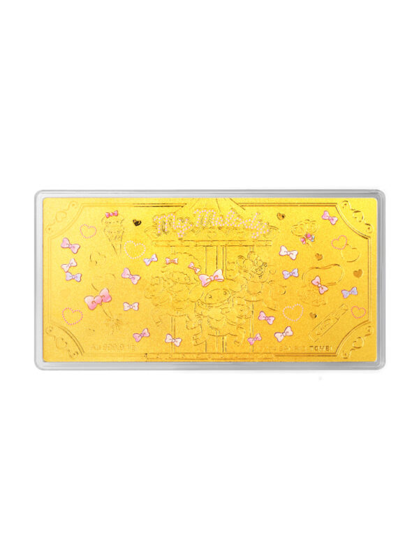 TOMEI X SANRIO My Melody Merry-Go-Round Gold Wafer 1G, Yellow Gold 9999