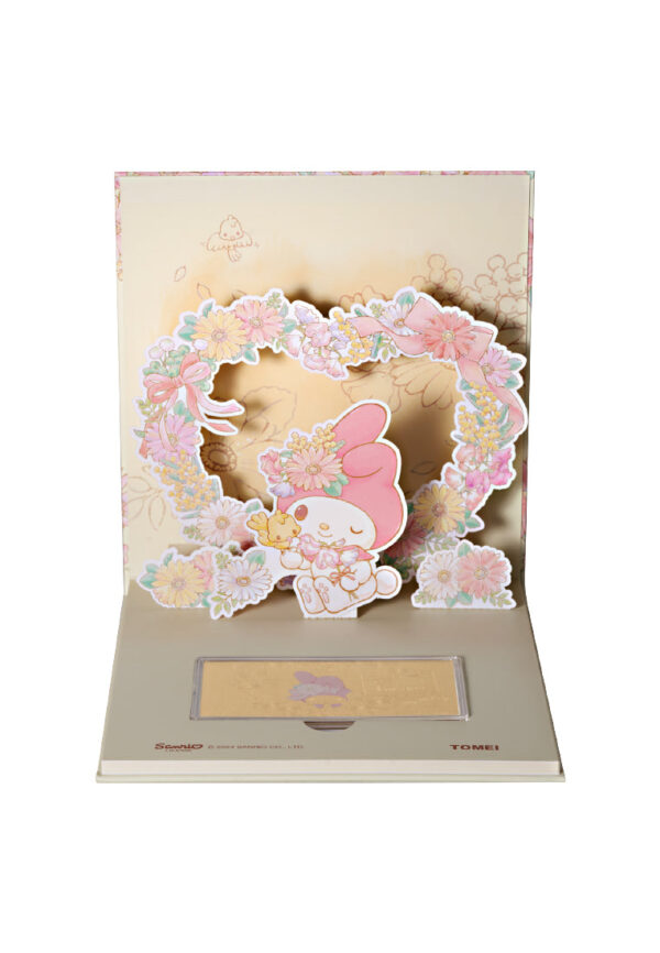 TOMEI X SANRIO My Melody Bloom Gold Wafer 0.5G, Yellow Gold 9999