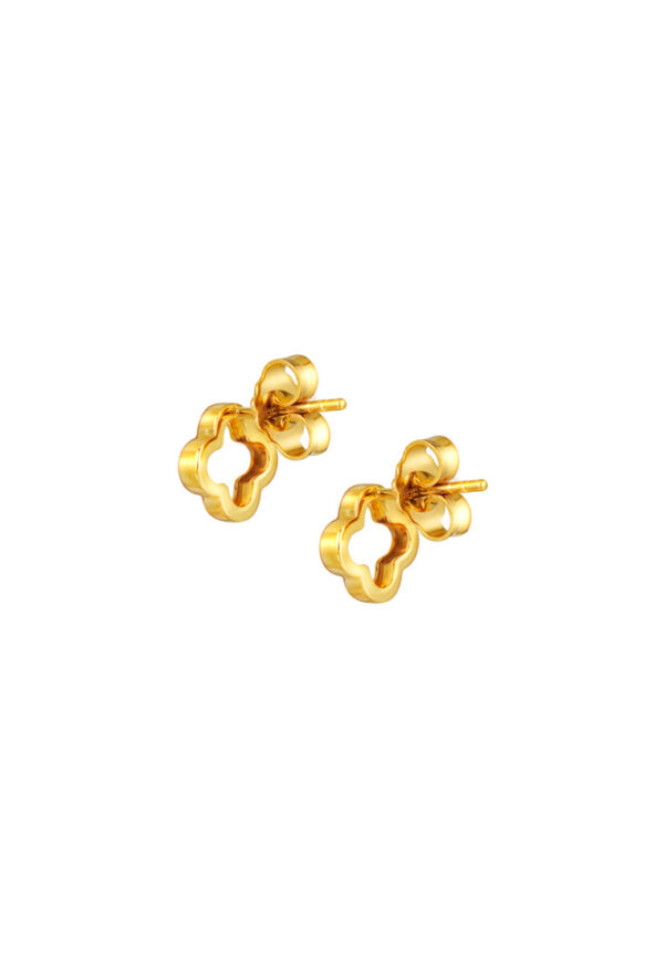 TOMEI [Online Exclusive] Lusso Italia Clover Earrings, Yellow Gold 916