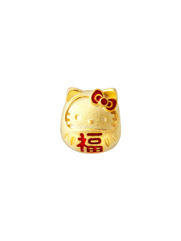 TOMEI X SANRIO Hello Kitty Fuwa Charm, Yellow Gold 916