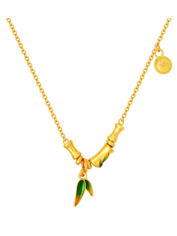 TOMEI X XIFU Bamboo Inspired  Necklace, Yellow Gold 999