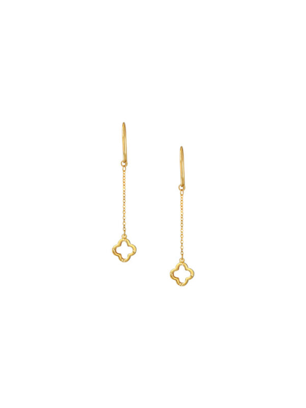TOMEI [Online Exclusive] Lusso Italia Drop Clover Earrings, Yellow Gold 916