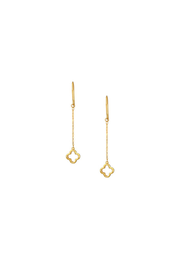 TOMEI [Online Exclusive] Lusso Italia Drop Clover Earrings, Yellow Gold 916