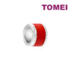 TOMEI White/Red Charm, White Gold 585