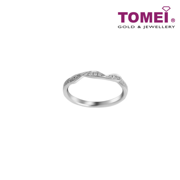 TOMEI [MIX AND MATCH] Sparkly ring, White Gold 585W (R4248)