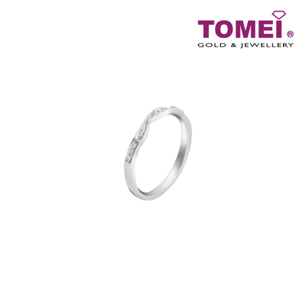 TOMEI [MIX AND MATCH] Sparkly ring, White Gold 585W (R4248)