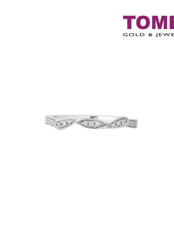 TOMEI [MIX AND MATCH] Sparkly ring, White Gold 585W (R4248)