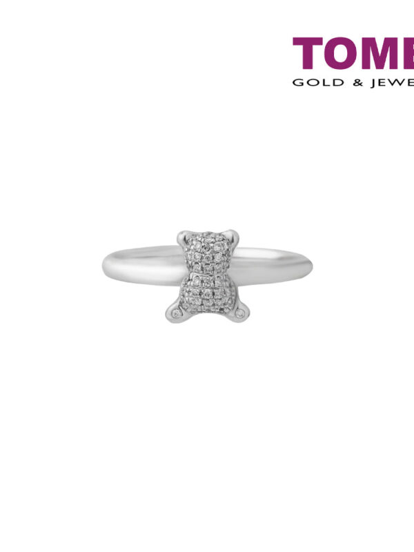 TOMEI [MIX AND MATCH] Teddy Diamond ring, White Gold 375W (R4183)