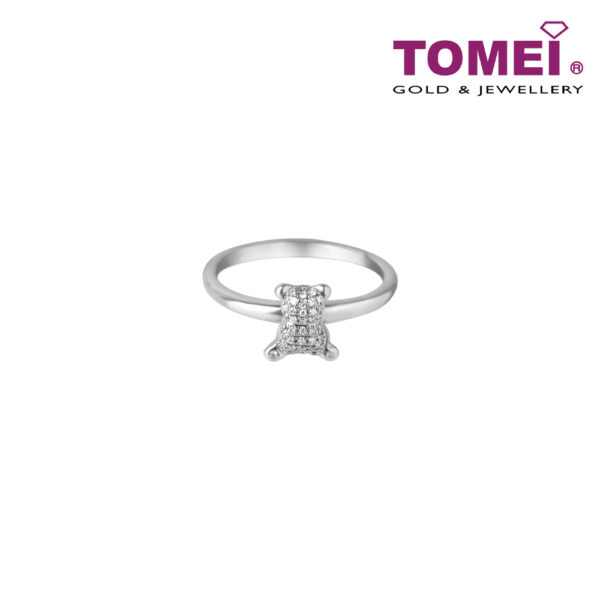 TOMEI [MIX AND MATCH] Teddy Diamond ring, White Gold 375W (R4183)