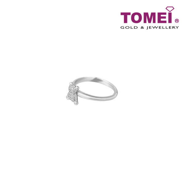 TOMEI [MIX AND MATCH] Teddy Diamond ring, White Gold 375W (R4183)