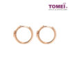 TOMEI [Online Exclusive] Little Star Loop Earrings, Rose Gold 375