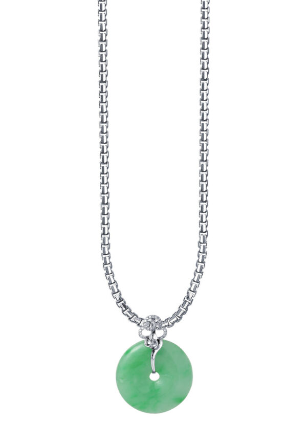 TOMEI 【圆满和美】Jade Of Completeness Pendant, White Gold 750