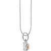 TOMEI The Symbolic Of Four Happiness Diamond Pendant Set, White+Rose Gold 585