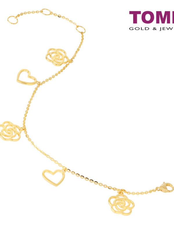 TOMEI Rose of Everlasting Love Bracelet, Yellow Gold 916