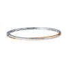 TOMEI Rosy Winter Collection Diamond Bangle, White+Rose Gold 585