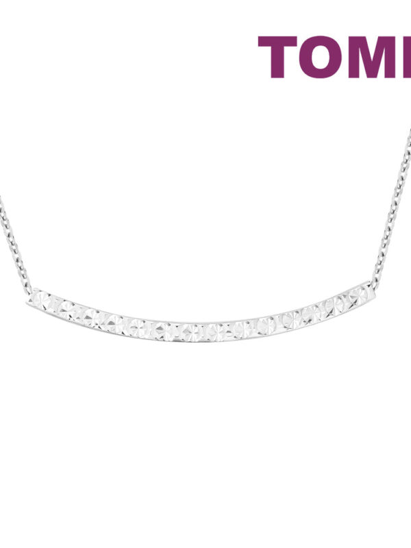 TOMEI Smiley Necklace, White Gold 750