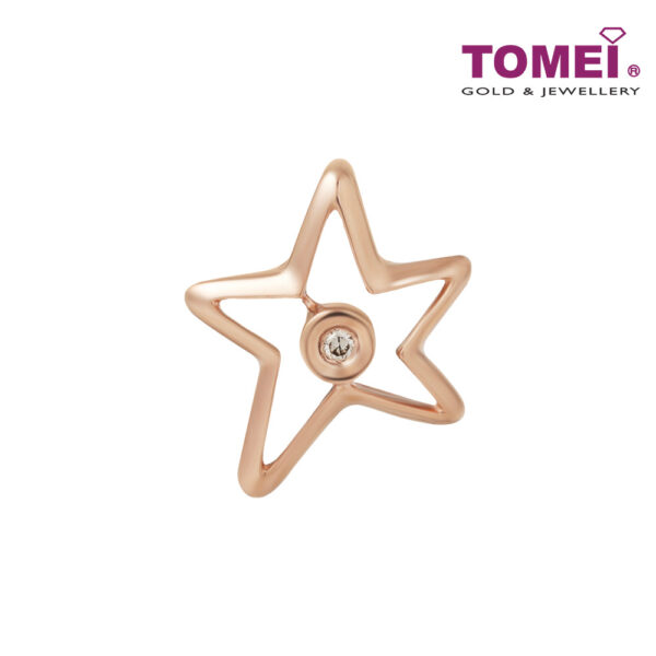 TOMEI [Online Exclusive] Minimalist Star Pendant, Rose Gold 375