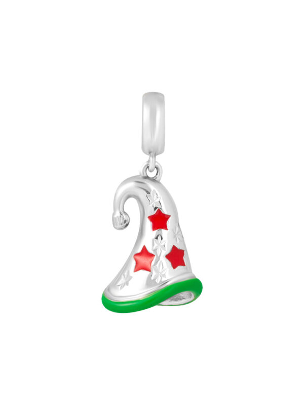 TOMEI Wizardry Hat with Stars and Spells Charm| White Gold 585 (14K) (P5793)