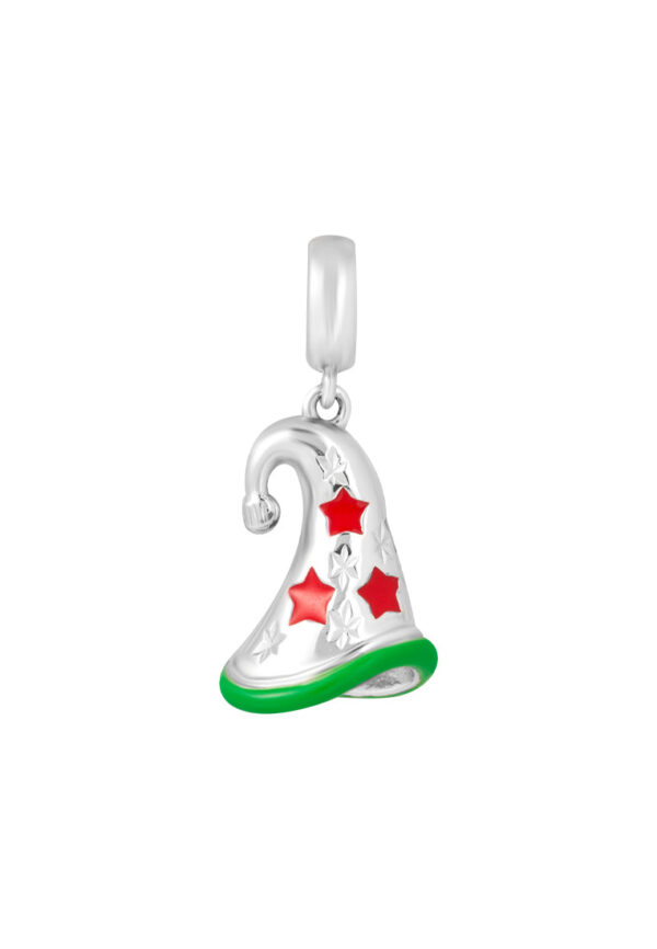 TOMEI Wizardry Hat with Stars and Spells Charm| White Gold 585 (14K) (P5793)