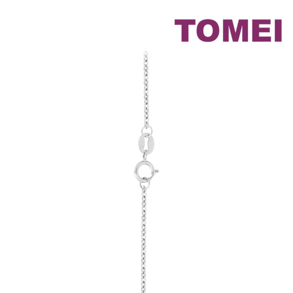 TOMEI Smiley Necklace, White Gold 750