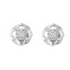 TOMEI Vividly Splendorous Florulent Duo Earrings, Diamond White Gold 750