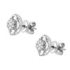 TOMEI Vividly Splendorous Florulent Duo Earrings, Diamond White Gold 750