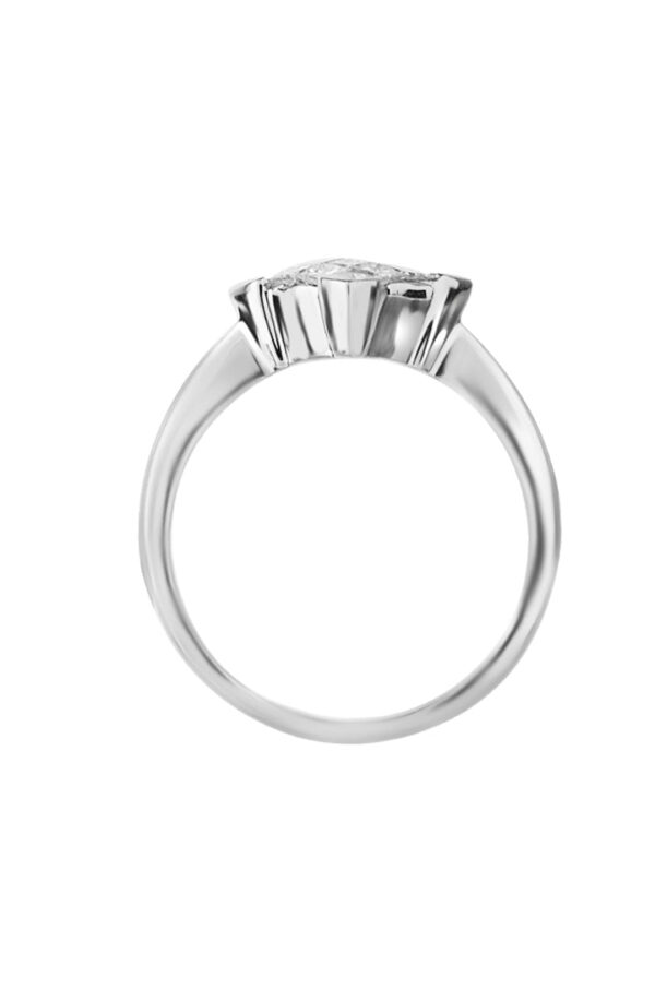 TOMEI Princess Cut Diamond Ring, White Gold 750