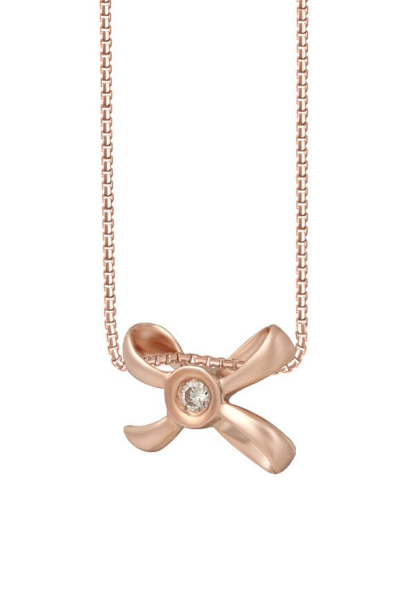 TOMEI [Online Exclusive] Minimalist Ribband Pendant, Rose Gold 375