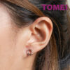 TOMEI Rouge Collection Twist Circle Earrings, Rose Gold 750
