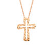 TOMEI Rouge Collection Cross Necklace, Rose Gold 750