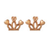 TOMEI Rouge Collection Crown Earrings, Rose Gold 750