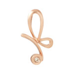 TOMEI [Online Exclusive] Minimalist Butterfly's Wing Pendant, Rose Gold 375